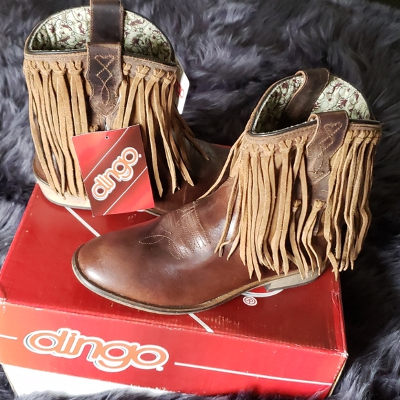 Dingo GIGI booties brown size 6.5 - Picture 3 of 9